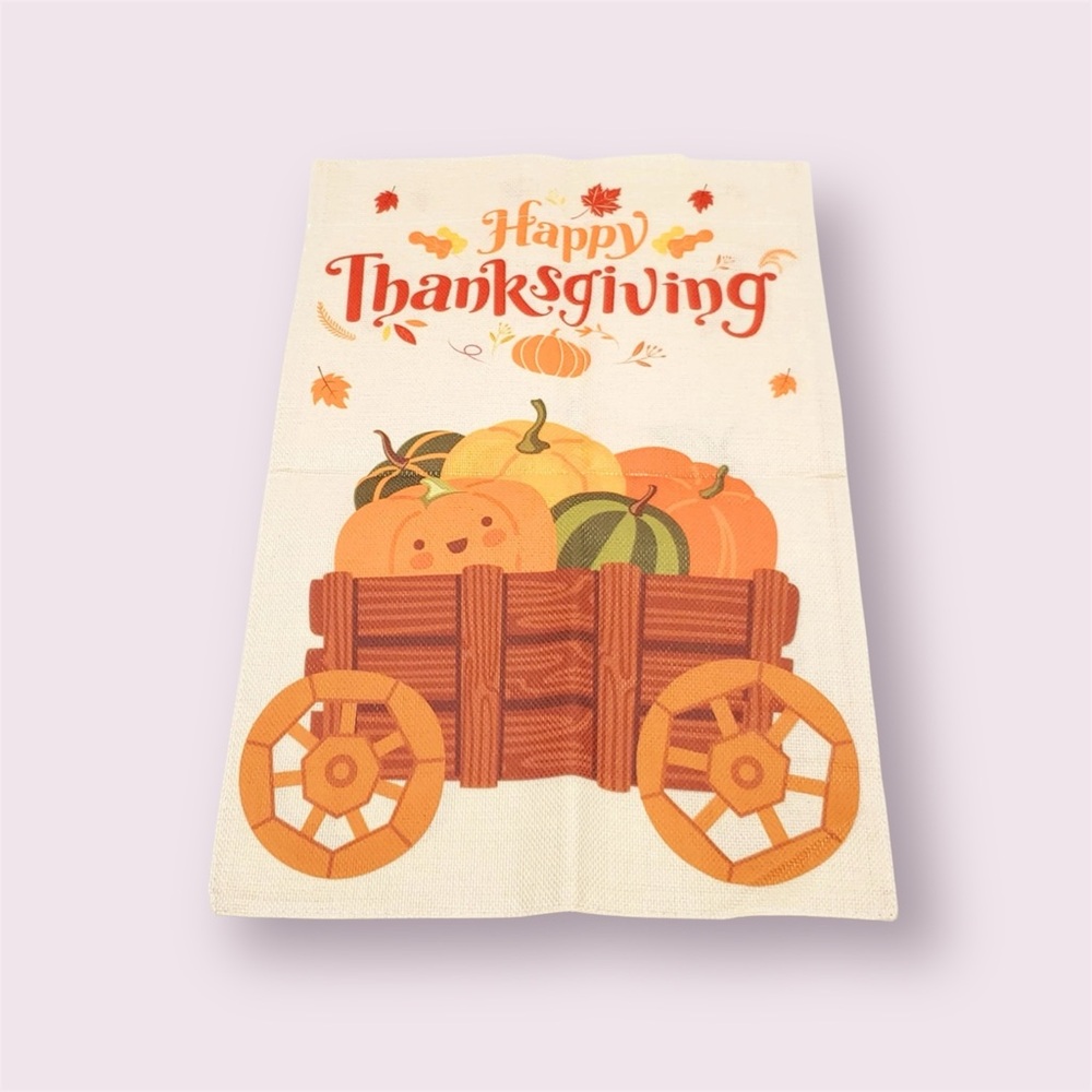 Happy Thanksgiving Garden Flag 12 x 18 inches NWT